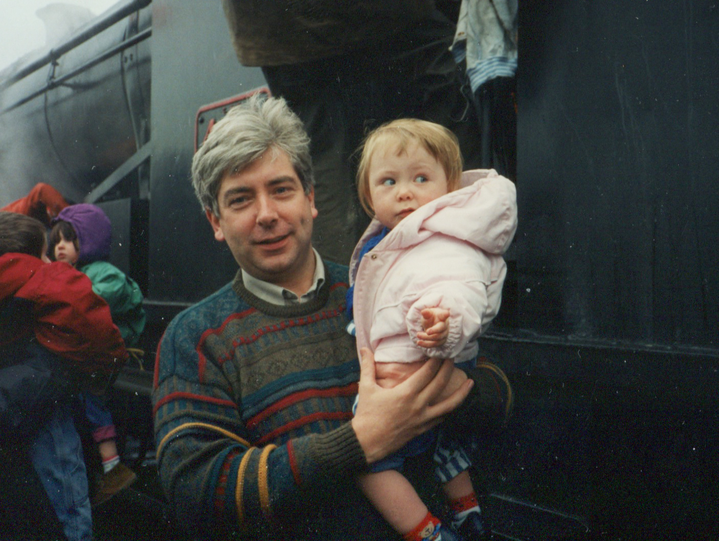 Alex with his daughter, Maeve, in 1993