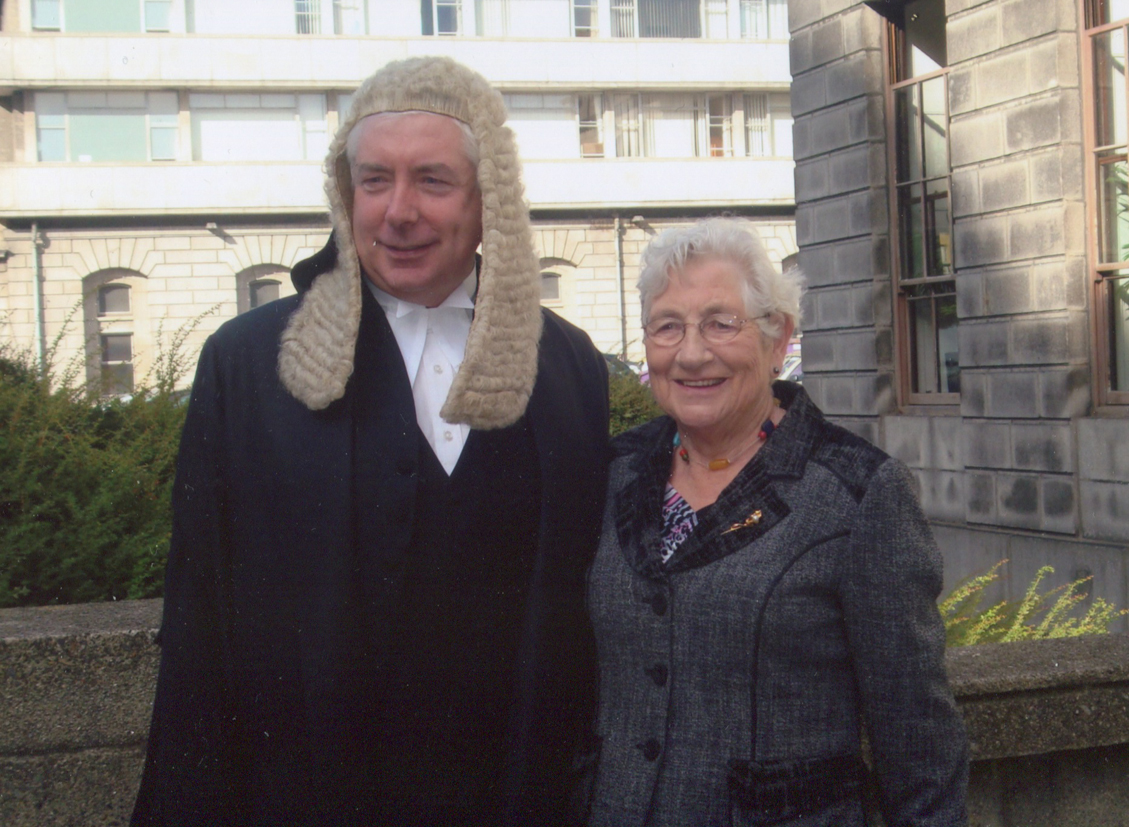 Alex with his Ma, Agatha, on his call to the Inner Bar in 2010